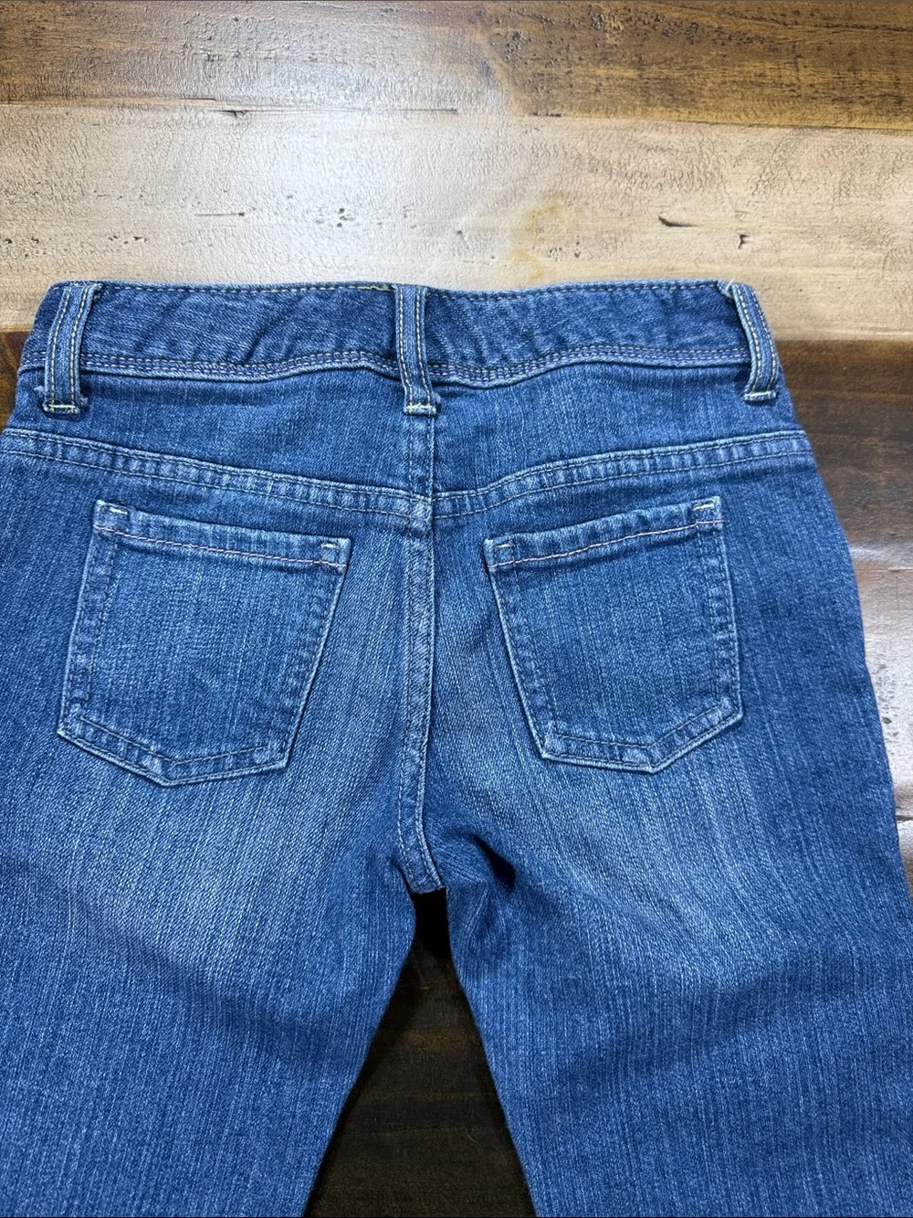 Old Navy Rolled Hem Mid Blue Crop Jeans